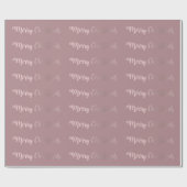 エレガントなばら色の金ゴールド及び紫色のメリークリスマスパターン ラッピングペーパー (フラット)