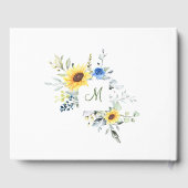 エレガントなひまわりとユーカリの葉のブライダルシャワー ゲストブック (裏面)