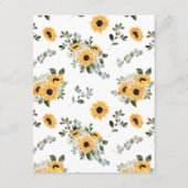 エレガントなひまわりグリーンのウェディング詳細 エンクロージャーカード (裏面)