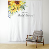 エレガントなひまわり ブライダルシャワーの背景 タペストリー (インサイチュ)
