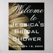 エレガントなひまわり ブライダルシャワー ポスター (正面)