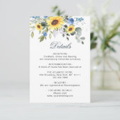 エレガントなひまわり ユーカリの葉の詳細 エンクロージャーカード (スタンド正面)