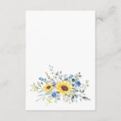 エレガントなひまわり ユーカリの葉の詳細 エンクロージャーカード (裏面)