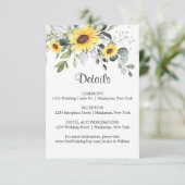 エレガントなひまわり ユーカリの葉の詳細 エンクロージャーカード (スタンド正面)