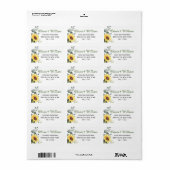 エレガントなひまわり ユーカリグリーン アドレス ラベル (フルシート)