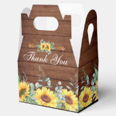 エレガントなひまわり ユーカリ フラワーブライダルシャワー フェイバーボックス (オープン)