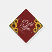 エレガントなひまわり 前夜のナプキン スタンダードカクテルナプキン (角)