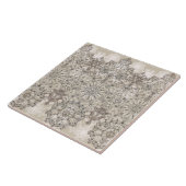 エレガントなひもで締められた金白いパターン タイル (側面)