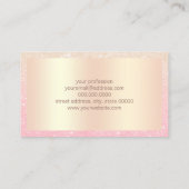 エレガントなひよこのばら色の金ゴールドのグリッターのスタイルのコンサルタント 名刺 (裏面)