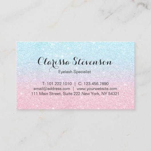 エレガントなひよこのばら色の金ゴールドの水のグリッターの鞭 名刺 (裏面)