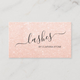 エレガントなひよこのモダンのばら色の金ゴールドのグリッターの鞭 名刺