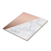 エレガントなひよこの幾何学的で白い大理石のばら色の金ゴールド タイル (側面)