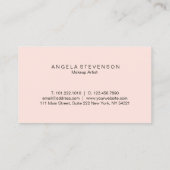 エレガントなひよこの赤面のピンクの唇のロゴのメーキャップアーティスト 名刺 (裏面)