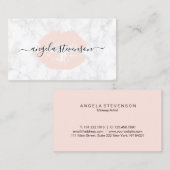 エレガントなひよこの赤面のピンクの唇はメーキャップアーティストに大理石模様をつけます 名刺 (正面/裏面)