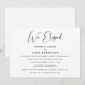 エレガントなふたりだけの結婚式の披露宴 案内状 (正面/裏面)