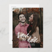 エレガントなふたりの特別な日をお知らせします 保存日付 案内ポストカード (正面/裏面)