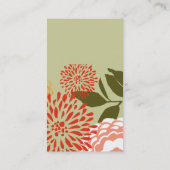 エレガントなみずみずしい花の夏の春の花柄 名刺 (裏面)