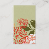 エレガントなみずみずしい花の夏の春の花柄 名刺 (裏面)