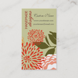 エレガントなみずみずしい花の夏の春の花柄 名刺