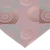 エレガントなゆとりのばら色の金ゴールドの灰色の幾何学的な円 ショートテーブルランナー (コーナー)