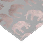 エレガントなゆとりのばら色の金ゴールド種族象パターン テーブルクロス (アングル)