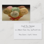 エレガントなアイスクリームの名刺 名刺 (正面/裏面)