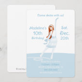 エレガントなアイススケートパーティーの招待状 招待状 (正面/裏面)