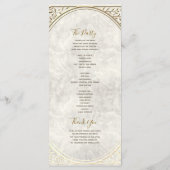 エレガントなアイボリーとゴールドの結婚式 プログラム (裏面)