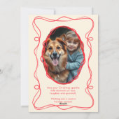 エレガントなアイボリーのクリスマスフォト シーズンカード (裏面)