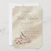 エレガントなアイボリーのブライズシャワー 招待状 (裏面)