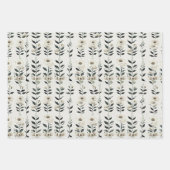 エレガントなアイボリーの花 ラッピングペーパーシート (正面)