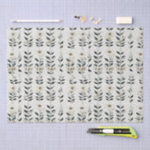 エレガントなアイボリーの花 薄葉紙 (クラフト)