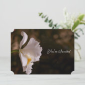 エレガントなアイボリーオーキッドアーストーンの結婚式招待状 招待状 (スタンド正面)