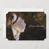 エレガントなアイボリーオーキッドアーストーンの結婚式招待状 招待状 (正面)