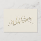 エレガントなアイボリーゴールドのウェディング詳細 エンクロージャーカード (裏面)