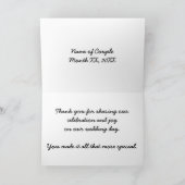 エレガントなアイボリー＆イエローローズのウェディング感謝カード サンキューカード (内部)