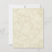 エレガントなアイボリー ブラウン ゴールド 50歳の誕生日パーティー 招待状 (裏面)