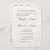 エレガントなアイリス結婚式 招待状 (正面/裏面)