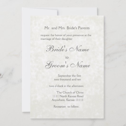 エレガントなアイリス結婚式 招待状 (正面)