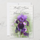 エレガントなアイリス結婚式 招待状 (裏面)