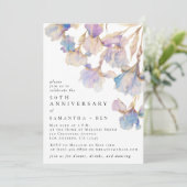 エレガントなアイリス花水彩アニバーサリーパーティー 招待状 (スタンド正面)