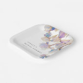 エレガントなアイリス フラワーブライダルシャワー ペーパープレート (傾斜あり)