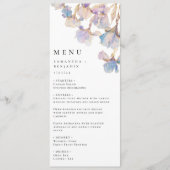 エレガントなアイリス フラワー ウェディング メニュー (正面)