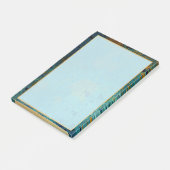 エレガントなアクアマリンおよび金ゴールド ポストイット (アングル)