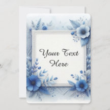 エレガントなアクセントが付いた青い花の水彩