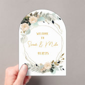 エレガントなアクリルアーチのモダンウェディング招待状 アクリル招待状 (インサイチュ (ポータブル))