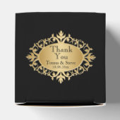 エレガントなアゲート大理石 ブラックとゴールド フェイバーボックス (上部)