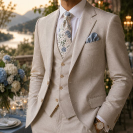 エレガントなアジサイとユーカリの結婚式 ネクタイ