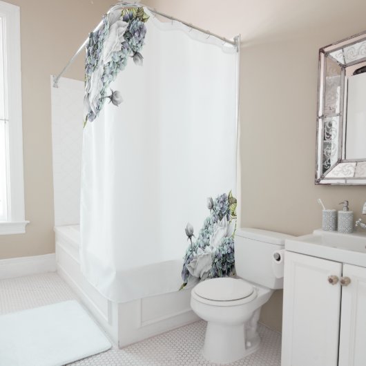 エレガントなアジサイの浴室のシャワー・カーテン シャワーカーテン (インサイチュ)