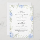エレガントなアジサイの花のウェディング招待状 招待状 (正面)